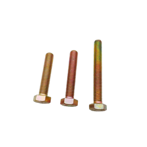 Fabrika doğrudan ANSI ASME B18.2.1 SAE J429 çinko altıgen başlı cıvata tam dişli sınıf A2-70 sınıflarda 2 5 8 sarı renk fabrika doğrudan satış ücretsiz örnek - Product Image 3