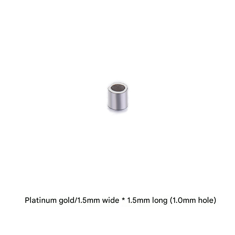 Or platine / 1,5 mm de large * 1,5 mm de long (trou de 1,0 mm)