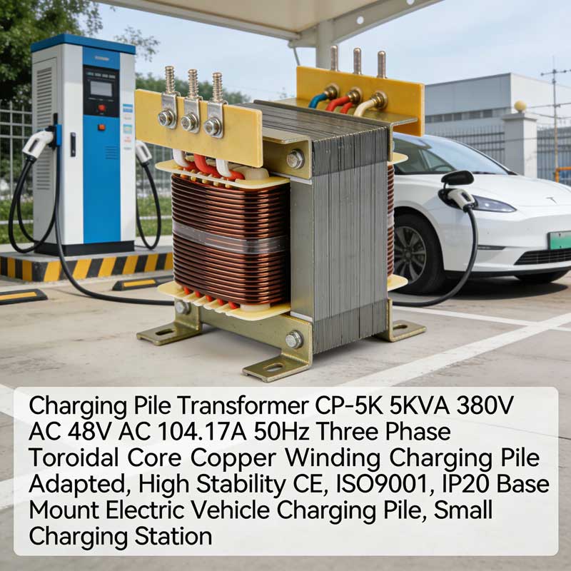 Transformador de carga Charaing Pile CP-5K 5kVA 380V 48V 50Hz Trifásico