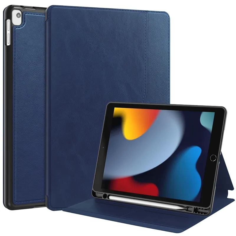 도매 PU + TPU 가죽 플립 스탠드 케이스 커버 카드 스탠드 홀더 태블릿 케이스 iPad 10.5 10.2 X210