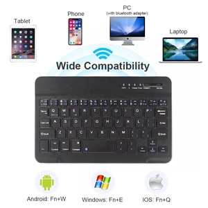 スリムBluetoothキーボードポータブル充電式ワイヤレスキーボードコンパクトAndroidWindowsタブレット携帯電話iOSiPhoneiPad - Product Image 2