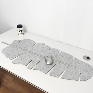 Custom <strong>Computer</strong> Application Durable Anti slip Soft Dark Grey Wool Felt Desk <strong>Keyboard</strong> Mat Anti-Scratch Office Desk Protector Mat - Product Image 3