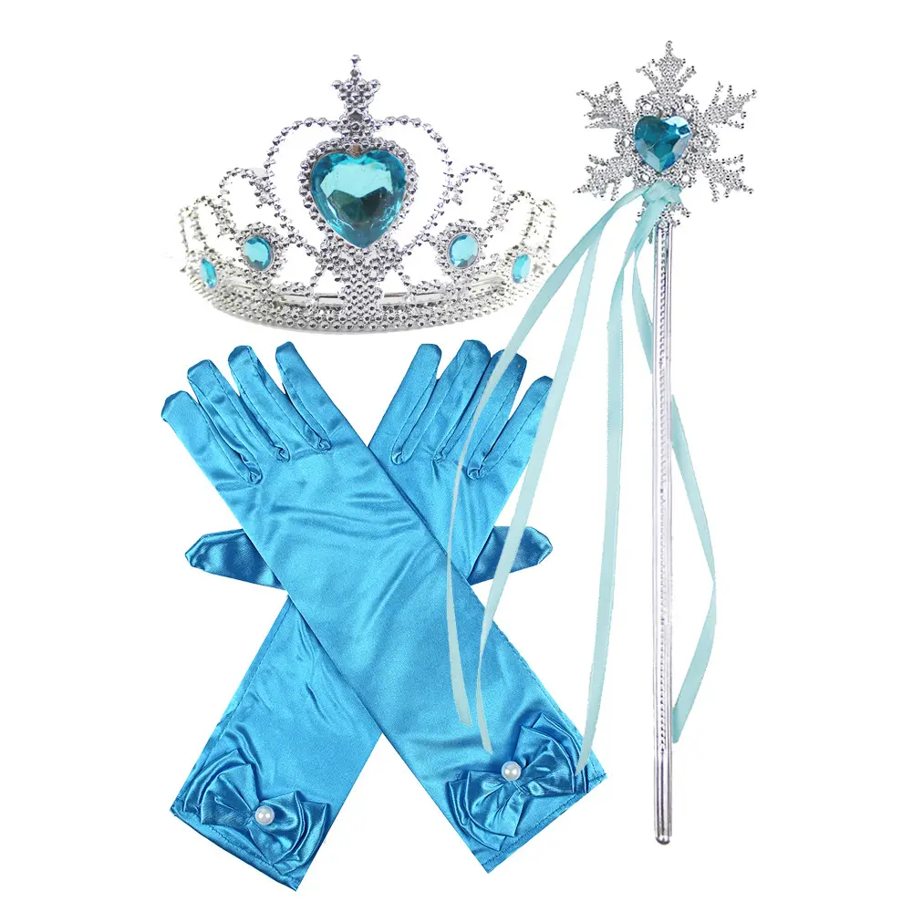 Nicro Magic Wand Tiara Crown Princess Frozen Elsa Dress Up festa di compleanno Baby Shower forniture accessori per costumi da ragazza