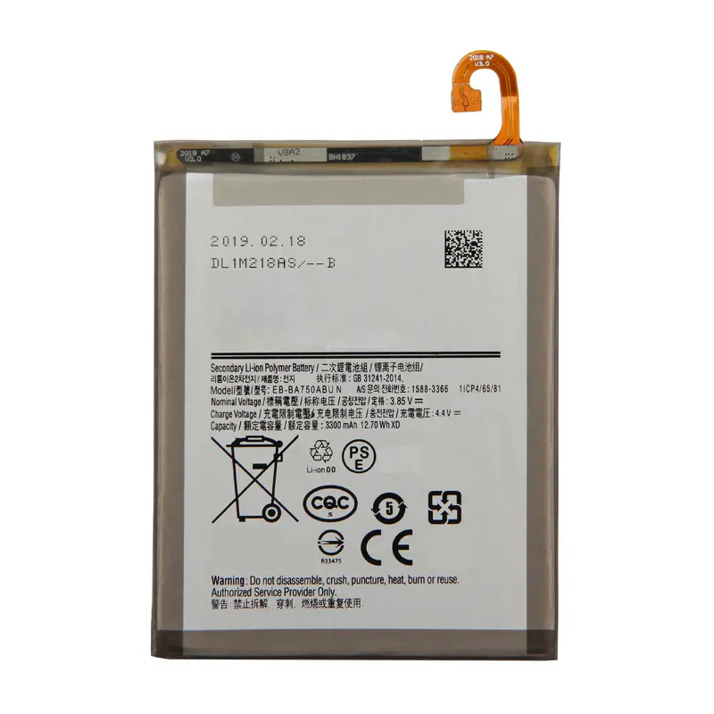 Bateria original de polímero de íon-lítio, substituição de EB-BA750ABU para samsung galaxy a10 a750 a7 2018 a105 3600mah 3.85v