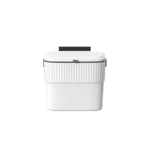 7L-9L ABS plastik duvara monte sürgülü çöp tenekesi İpli tipi mutfak için açık atık depolama için kapaklı - Product Image 1