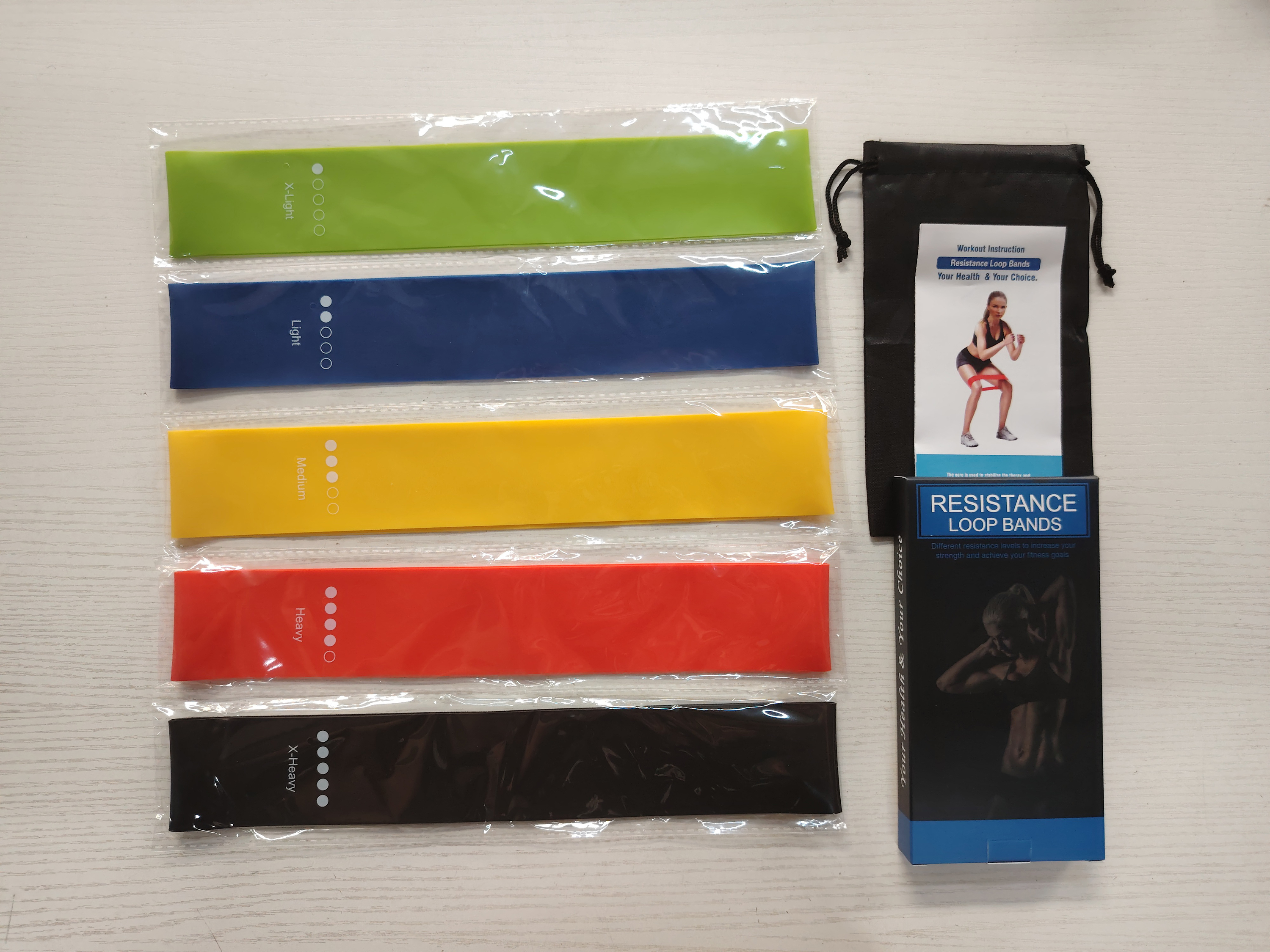Green,blue,yellow,red,black 5pcs Set