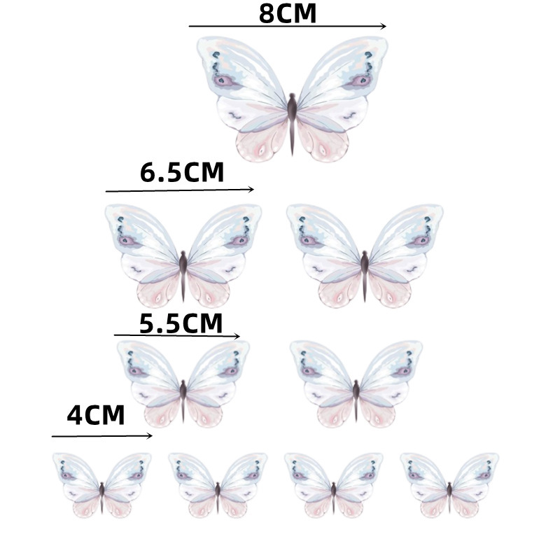 9 papillons pastel