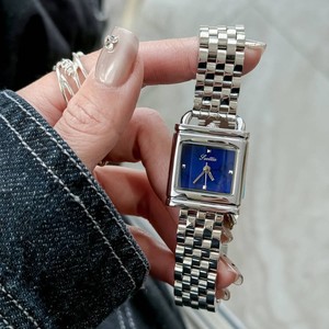 फैशन वर्ग लॉक घड़ी स्टेनलेस स्टील बैंड मिश्र धातु केस क्वार्ट्ज क्रॉस-सीमा पार विदेशी व्यापार - Product Image 2