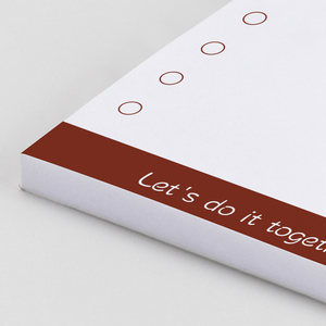 Bloc de notas compacto blanco de hojas sueltas con diseño motivacional personalizado Bloc de notas duradero ecológico pequeño - Product Image 6