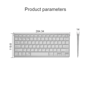 COUSO Venta caliente Mini Ratón inalámbrico Teclado Combo Recargable Teclado Bluetooth Blanco Teclado y Ratón para Tablet Laptop - Product Image 6