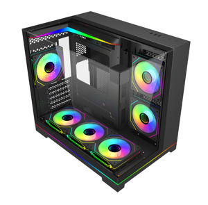 PCケースATX 3面強化ガラスUSB 3.0 HDオーディオコンピュータデスクトップケース - Product Image 2