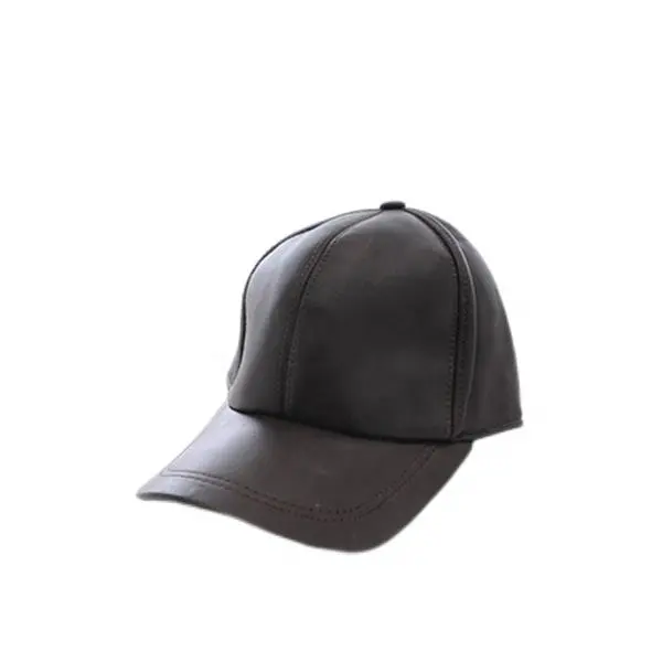 Gorra de cuero de béisbol de diseñador para hombre promocional sombreros Rasta de cuero PU personalizados