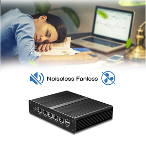 HelorPC Fanless <strong>Computer</strong> Fanless Quad Core J1900 J1800 Router <strong>Network</strong> Security 4 Ethernet Rj45 Lan Port Virtual Router Mini Pc