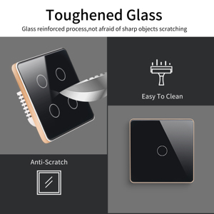 DUOMEI UK/EUスマートライトスイッチ1/2/3/4ギャングZigbeeワイヤレスWi-Fi Alexa Googleスマートホーム壁アルミガラスタッチパネル<span class=keywords><strong>16a</strong></span>