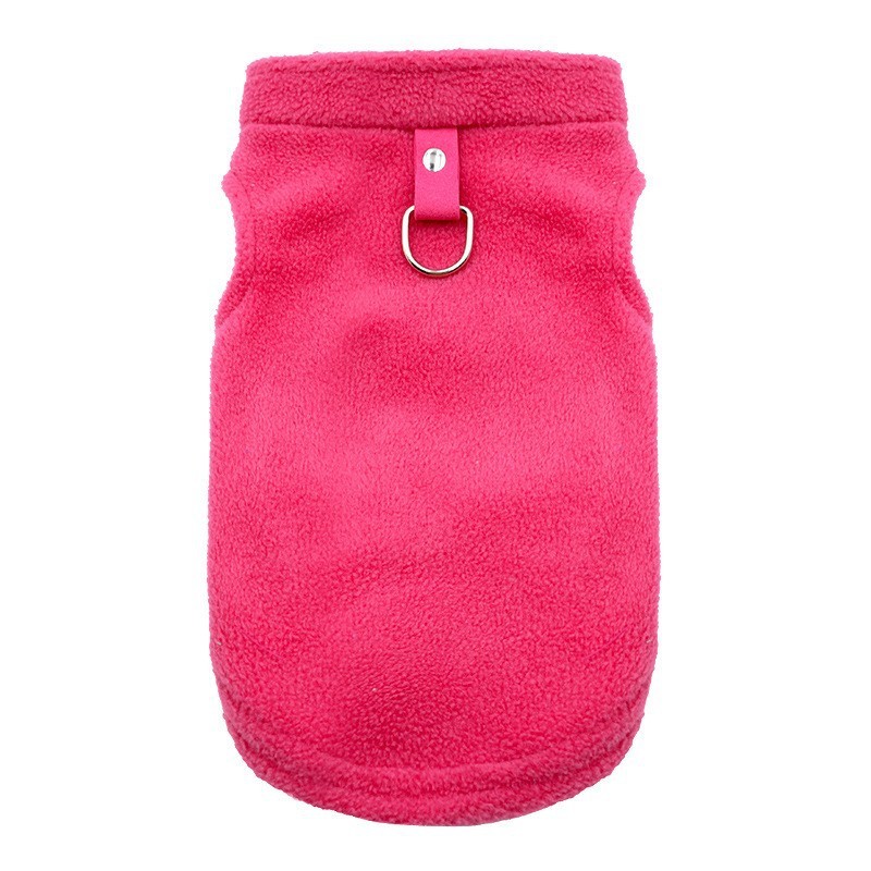 Chaleco de Forro Polar en Rojo Rosado
