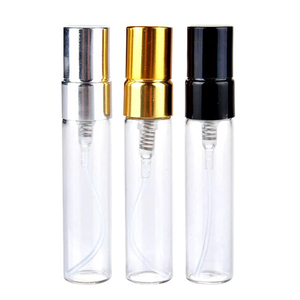 Atacado 2ml 3ml <span class=keywords><strong>5ml</strong></span> 10ml Vazio claro Embalagem Cosmética Vial Garrafa De Vidro Cilindro Recarregável Garrafa De Bolso para Perfume Beleza