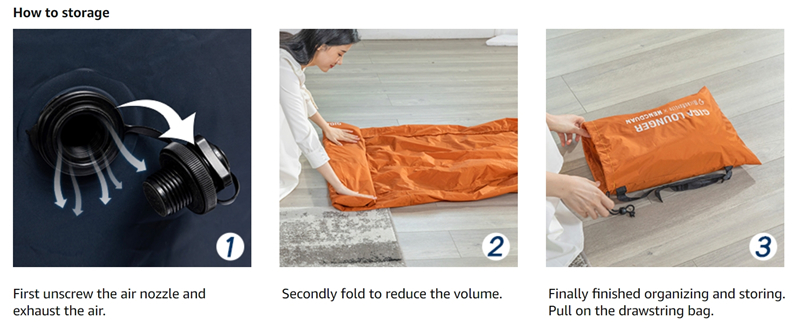 Camping Self-inflated Loungers Glamping Beach Inflatable Air Sofa Bed