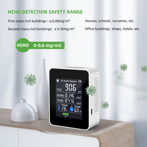 ใหม่ล่าสุดสมาร์ทอากาศตรวจสอบ APP ควบคุมจอแอลซีดีดิจิตอล TVOC HCHO ตรวจจับชาร์จ USB S CO2เมตร - Product Image 4