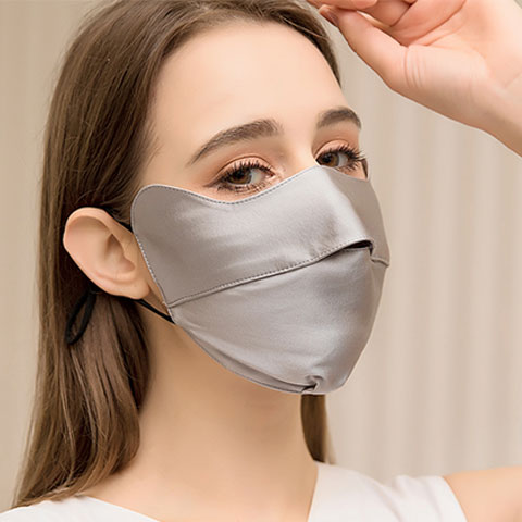 Light Grey Silk mask
