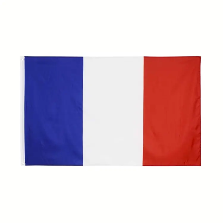 Bandiere del paese di stampa del poliestere su ordinazione della bandiera nazionale francese della francia del mondo di alta qualità