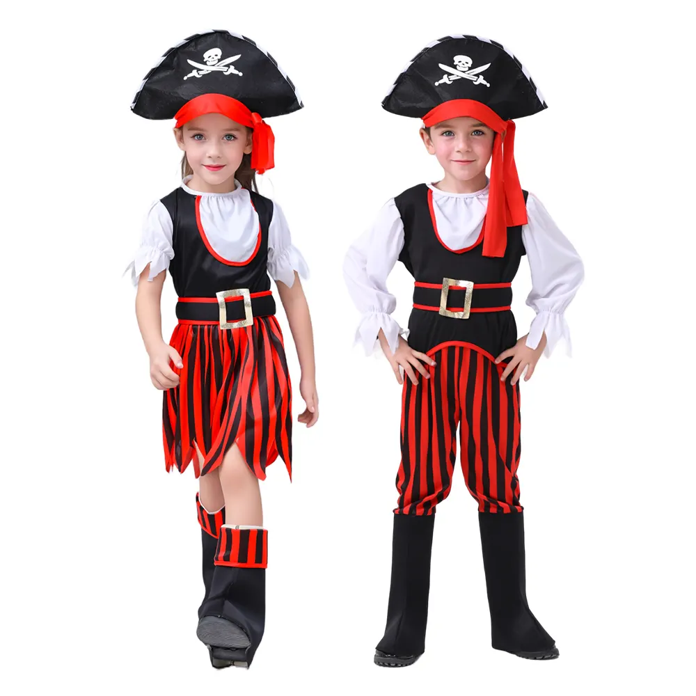 Costume da festa di carnevale di Halloween per bambini pirata dei Caraibi