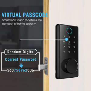 Locstar <strong>Security</strong> Easy Install Cerradura Electrica Fingerprint <strong>Password</strong> Keypad Keyless Entry Deadbolt Smart Door Lock with <strong>Code</strong> - Product Image 3