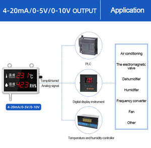 Pantalla LED Tablero de temperatura acrílico Sensor de humedad de temperatura digital con alarma - Product Image 6