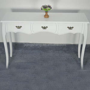 Hallway Entryway Furniture <strong>Display</strong> Desk Wooden French Chic Console <strong>Table</strong> <strong>With</strong> 3 Drawers - Product Image 3
