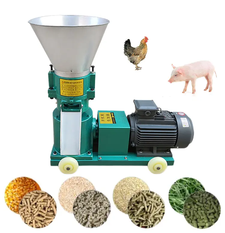 Full automatic animal feeds pallet making machine/granulator feed processing machines