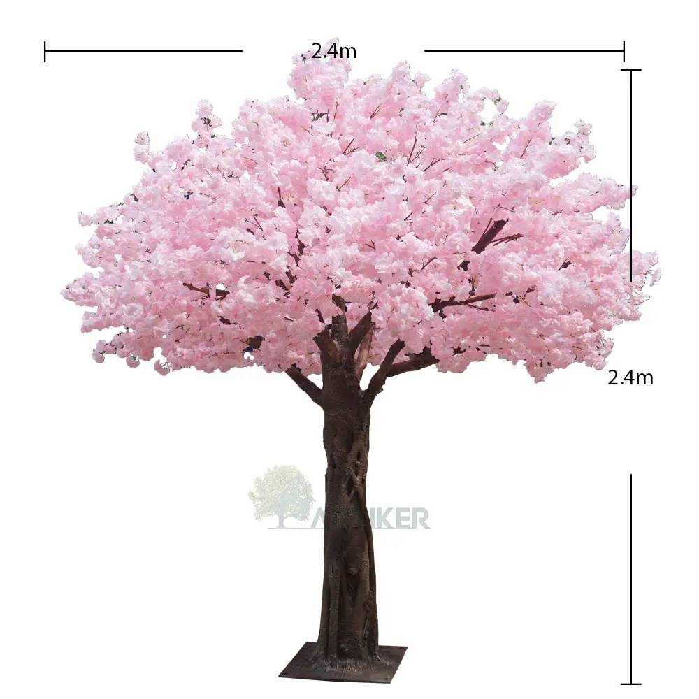 結婚式のためのセンターピースピンクの花の木屋外屋内人工桜の木