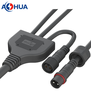 Aohua הוביל תאורה מסוג y סוג y חוט מתח עמיד למים מחבר 2 סיכה