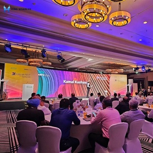 Новое поступление, P3.9 500x1000 мм изогнутый наружный светодиодный дисплей Сертифицированный CE вертикальный светодиодный дисплей IP65 водонепроницаемый видео стеновые панели - Product Image 6