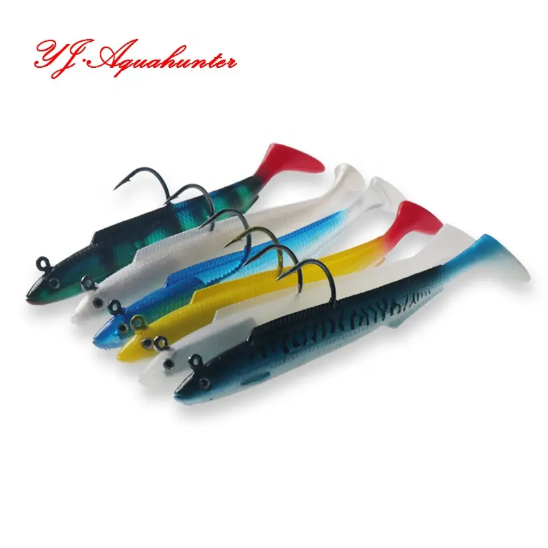 Señuelo de Pesca de plomo de 15cm y 30g, accesorios de Pesca, señuelo de Pesca de plástico suave con jighead