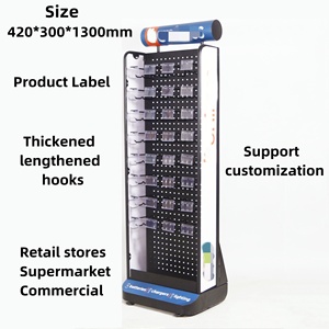 Tùy chỉnh hiện đại thương mại hiển thị điện thoại di động Phụ Kiện hiển thị giá đứng Pin trường hợp sạc văn phòng phẩm Sticker kim loại móc Pegboard - Product Image 4