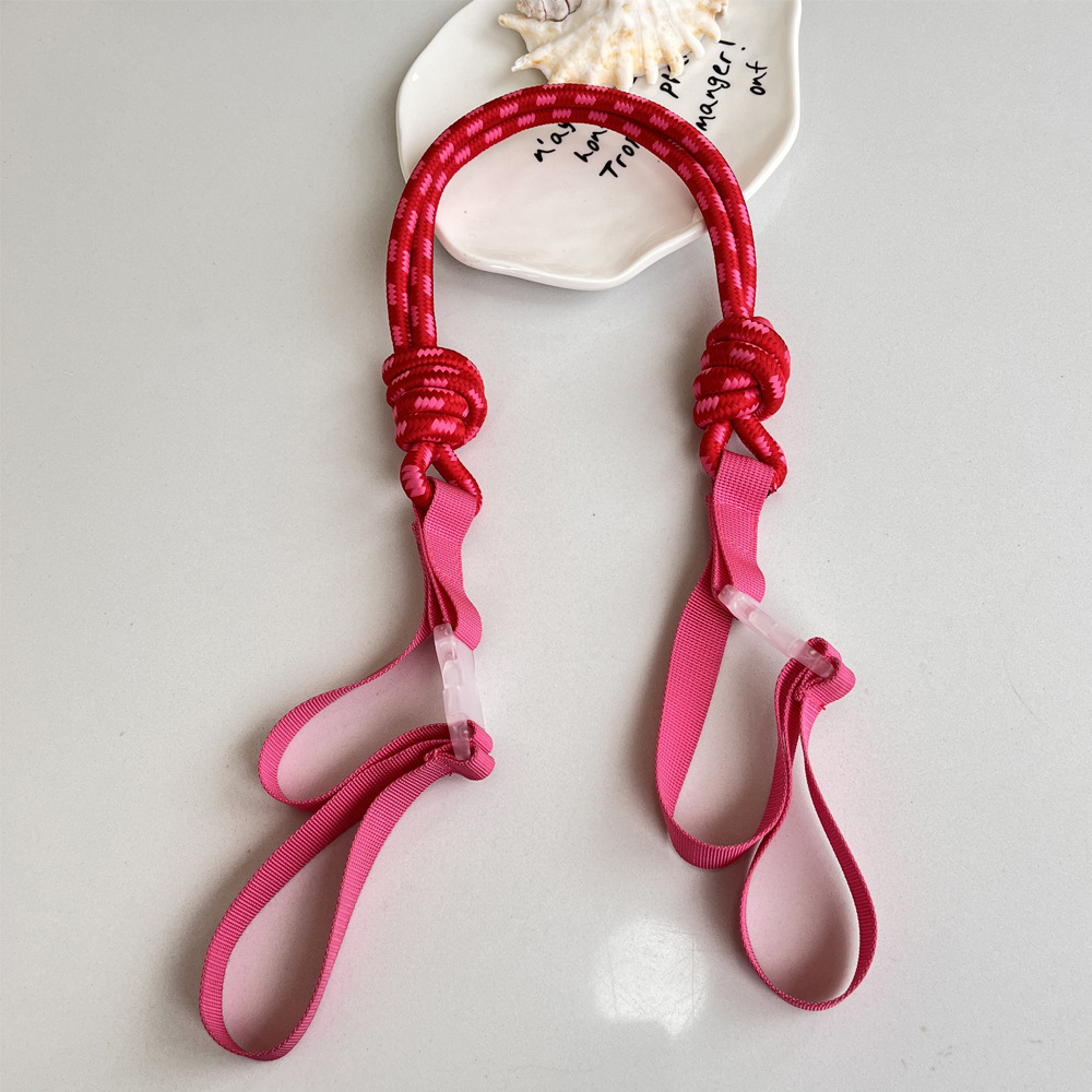 Bandoulière rose-grande taille