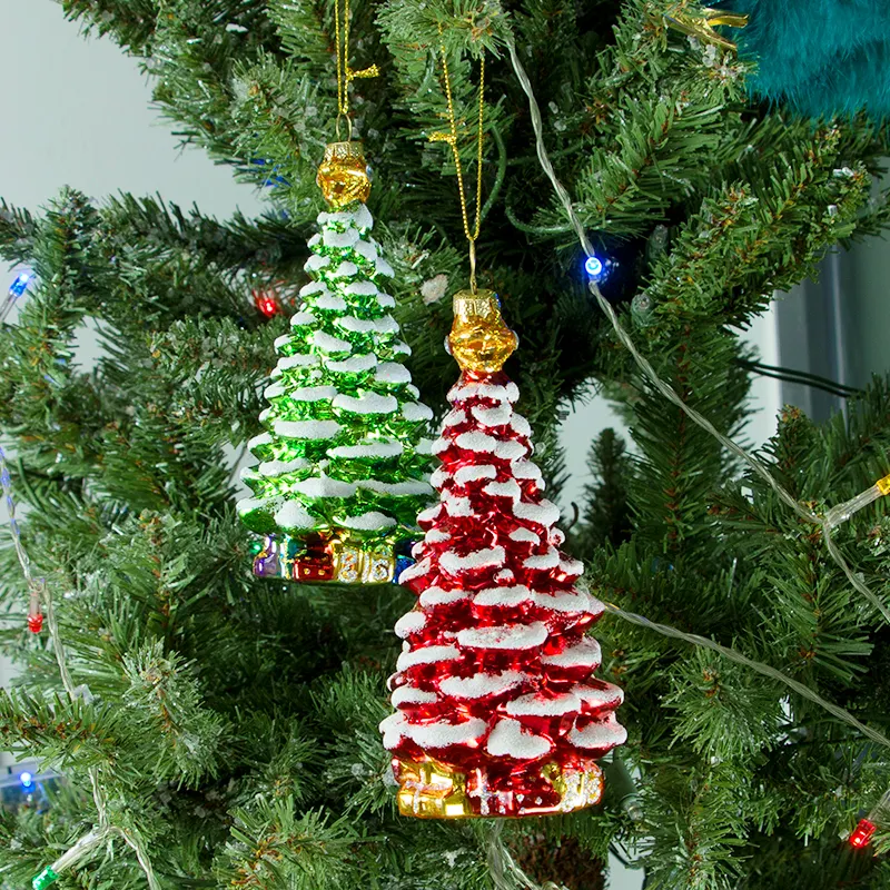 Artigianato appeso piccolo albero di natale ornamenti appesi per la decorazione dell'albero di natale ornamenti pendenti forniture per decorazioni per feste di capodanno