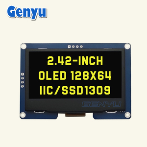 Genyu beyaz/mavi/sarı/yeşil 2.42 inç OLED LCM 4 PIN IIC I2C SSD1309 sürücü 2.42 "128x64 nokta OLED ekran modülü - Product Image 4