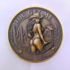 Đồng xu kỷ niệm cao cấp kiểu nữ cao bồi miền Tây dành cho sưu tập và làm quà tặng - Product Image 6