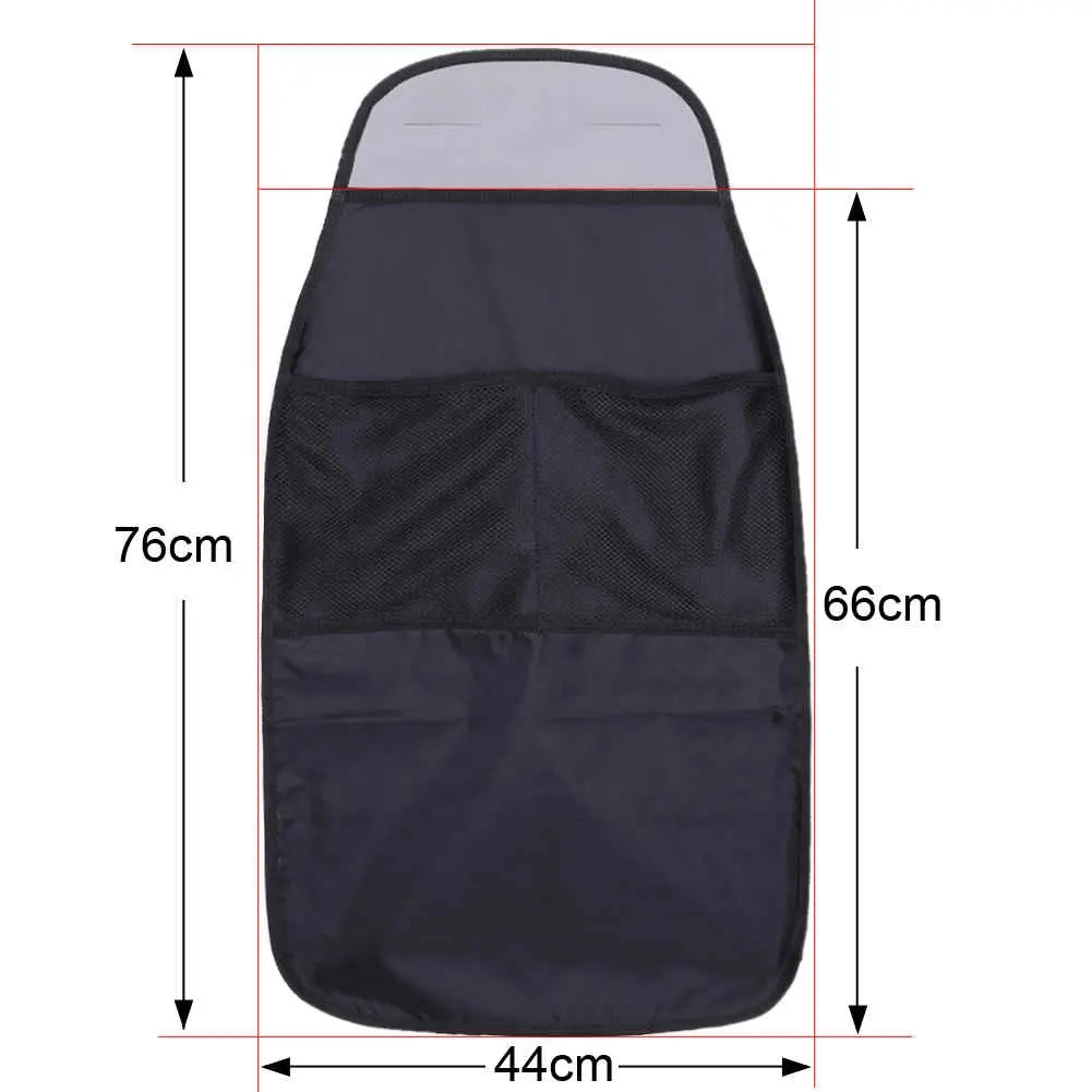 Universal Car Seat Back Organizer Storage Bag Waterproof Scuff Dirt Protector Cover For Child Baby Kid Anti Kick Mat Pad