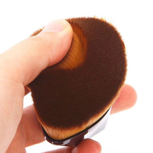 Mauri kısa saplı düz kalın fırçalar makyaj çok makyaj araçları tek boyutlu sihirli No.55 sıvı altıgen fondöten fırça - Product Image 3