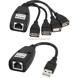 <strong>USB</strong> Splitter Cable <strong>USB</strong> Extender Hub Over Cat5e Cat6 Cable <strong>Connection</strong> up to 50m RJ45 LAN Extension for Mouse Keyboard <strong>Printer</strong> - Product Image 1