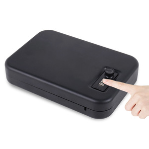 Portable <strong>Lock</strong> <strong>Box</strong> Safe Fingerprint <strong>Lock</strong> Cabinet Waterproof Security Fingerprint Password Safe - Product Image 1