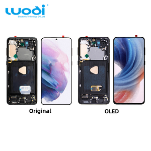 พรีเมี่ยมของแท้สำหรับซัมซุง S21 + จอ LCD ทัชสกรีนพร้อมชุดประกอบเฟรมจอแสดงผลการเปลี่ยนการรับประกัน1ปีและโทรศัพท์ฟาร์ม