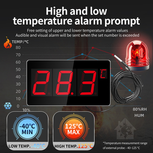 Medidor de temperatura y humedad industrial con sonda impermeable Sensor IoT Registrador de datos en tiempo real para invernadero de almacén HVAC