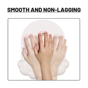 Ergonomic Light Gray Leather PC <strong>Keyboard</strong> Pad Memory Foam Wrist Rest Gel Base Gaming <strong>Mouse</strong> Pad Heat Transfer for Office Home <strong>Use</strong> - Product Image 5