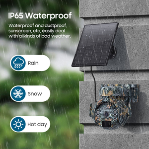 Cámara CCTV de visión nocturna con batería solar de baja potencia 4G 3K IP65 con sensor CMOS de tarjeta SIM Wifi de detección humana PIR - Product Image 6