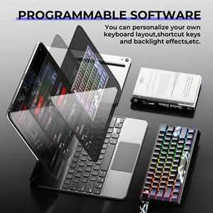 XVX H61 Bàn Phím Cơ Khí San Hô Đen Biển CNC Nhôm Bàn Phím Có Dây Trao Đổi Nóng Thiết Bị Chuyển Mạch Đầy Đủ RGB Với PBT Keycaps - Product Image 5