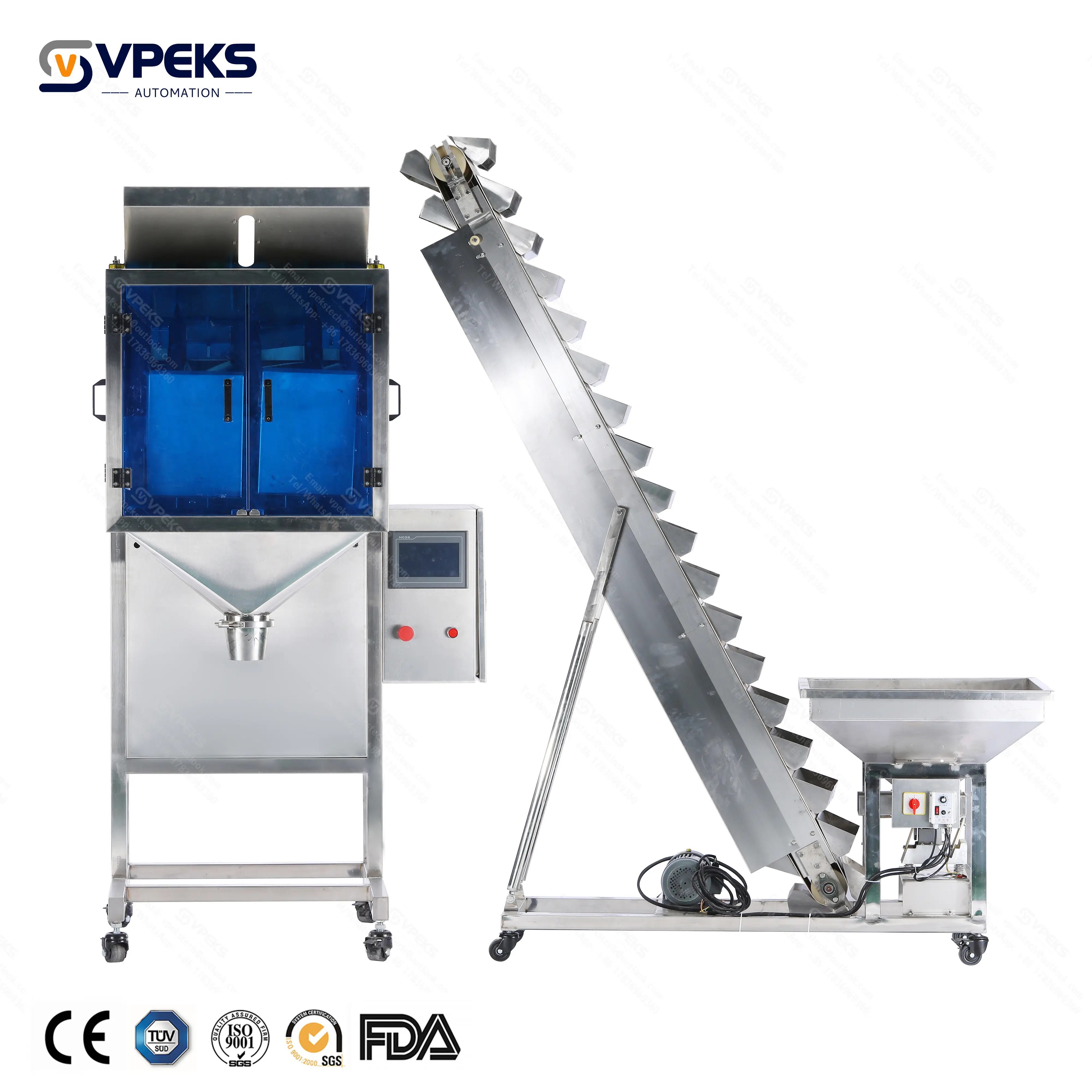 VPEKS Paprika Turmeric Curry Powder Two-head scale automatic quantitative dispensing machine