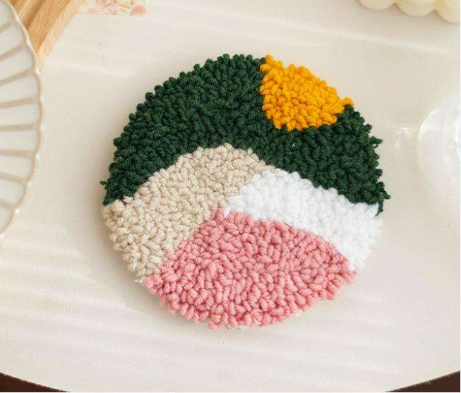 Kit de Manualidades DIY con Aguja Mágica para Posavasos (4 unidades)