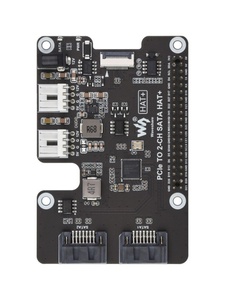 Адаптер PCIe to 2-Ch SATA для Raspberry Pi 5, поддерживает протокол жесткого диска SATA, двухсторонние светодиодные индикаторы и EEPROM - Product Image 3